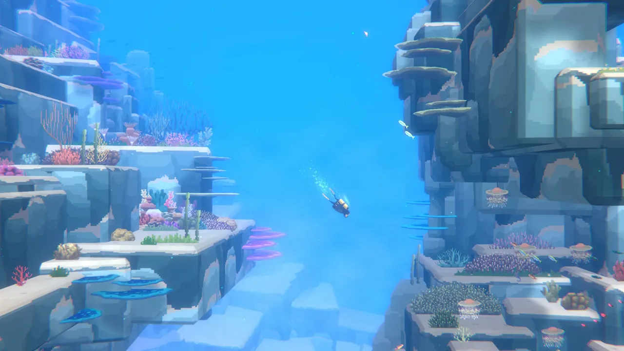 Screenshot ufficiale Steam del gameplay subacqueo di Dave the Diver