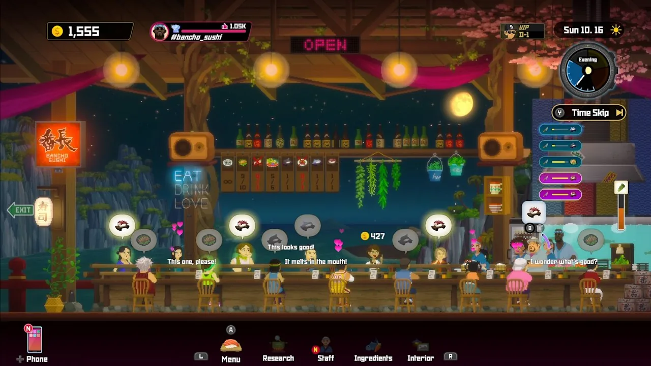 Captura oficial do Bancho Sushi na Switch 2 Edition